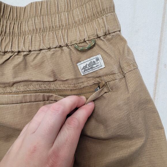 Eddie Bauer pull on articulated knee tan ripstop pants straight leg gorpcore - Picture 7 of 9